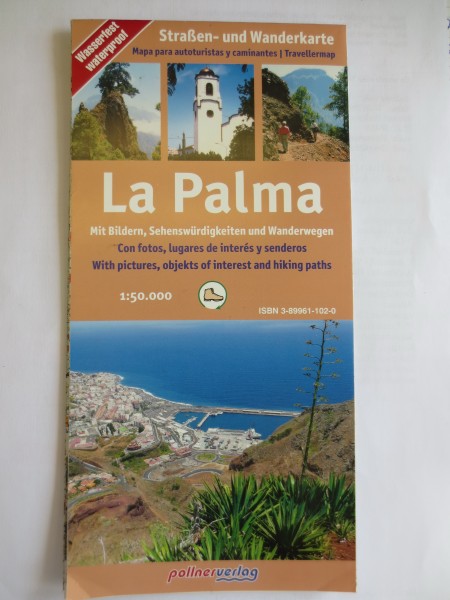 La Palma Straßen und Wanderkarte